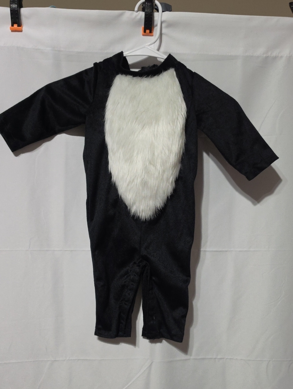 Black & White Faux Fur Cozy Skunk Infant Costume